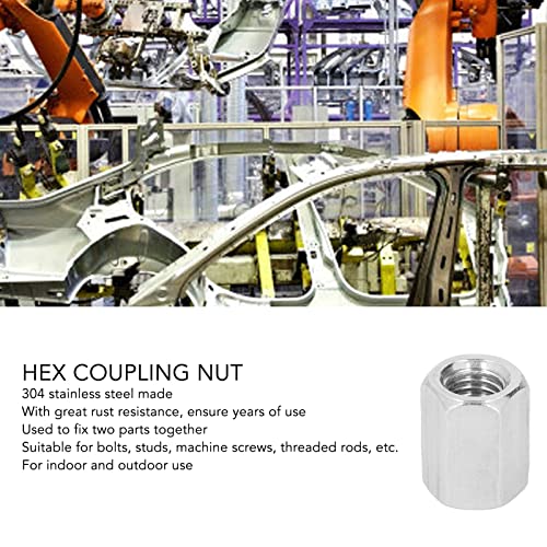 Conjunto De Porcas De Acoplamento Hexagonais Métrica Glomora, Pacote Com 5 - Tamanho De Rosca M12x1,