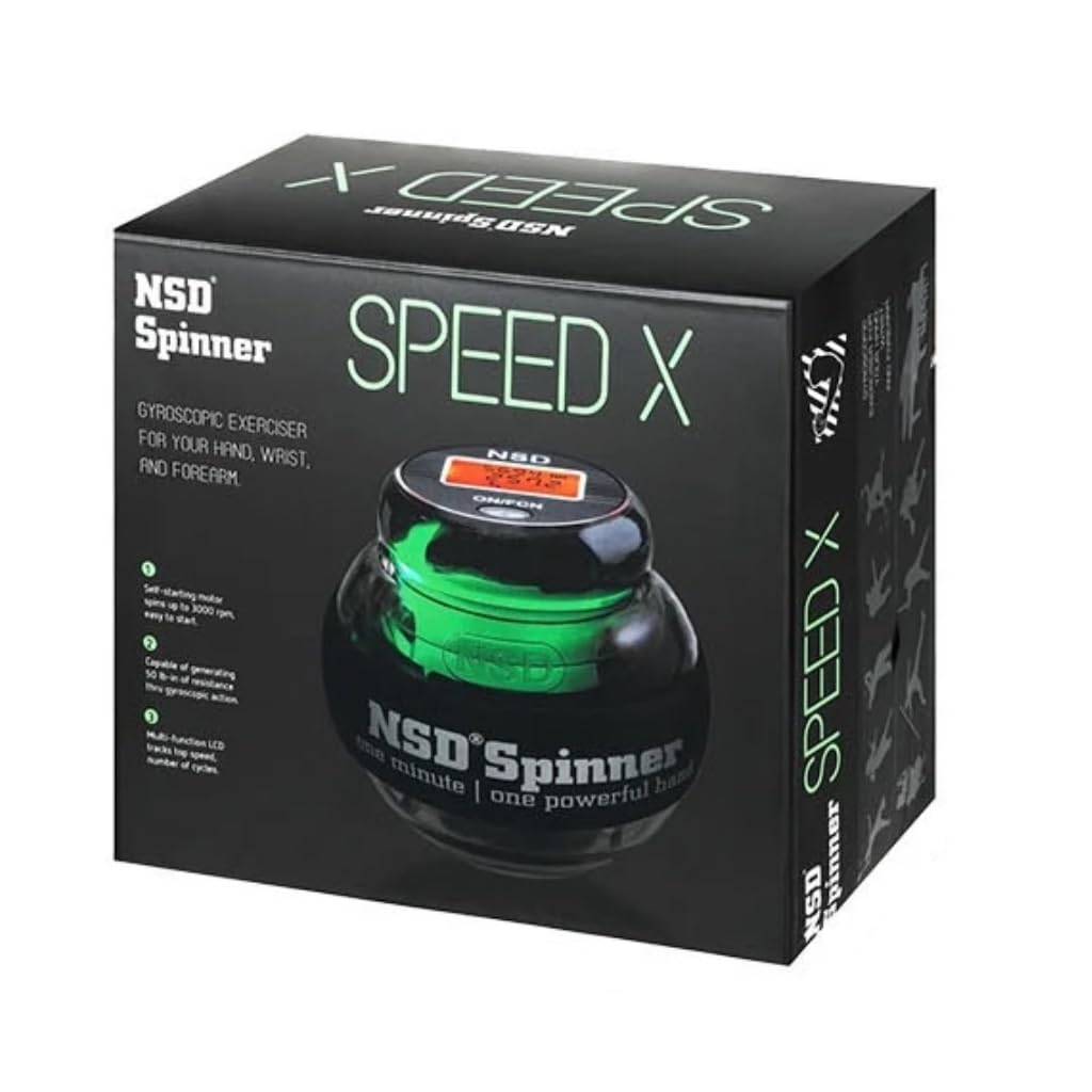 NSD Spinner Speed X - Regular: Elektronischer Start, vertraute Abmessung. Messen Sie Ihren Fortschritt in Echtzeit mit dem eingebauten Geschwindigkeitsmesser. Perfekt für Muskelkraft, Koordination und