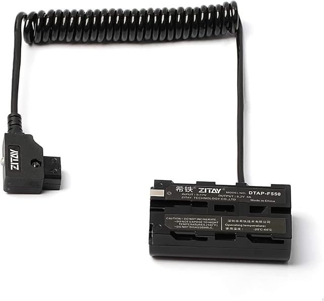 ZITAY D-Tap to NP-F550 Dummy Battery Power Adapter for Sony NP-F550 570 750 NP-F970 Atomos Shinobi Ninja Smallhd Monitor