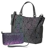 Große Kapazität- Henkeltaschen: 2 Innentaschen, 1 Reißverschlusstasche.Brieftasche:8 Kartenfächer, 3 Geldfach, 1 Münzfach mit Reißverschluss. Perfekt für Bücher, iPad, Brieftasche, Handy, Powerbank, Make-up, Regenschirm und andere Gegenstände des täglichen Bedarfs.