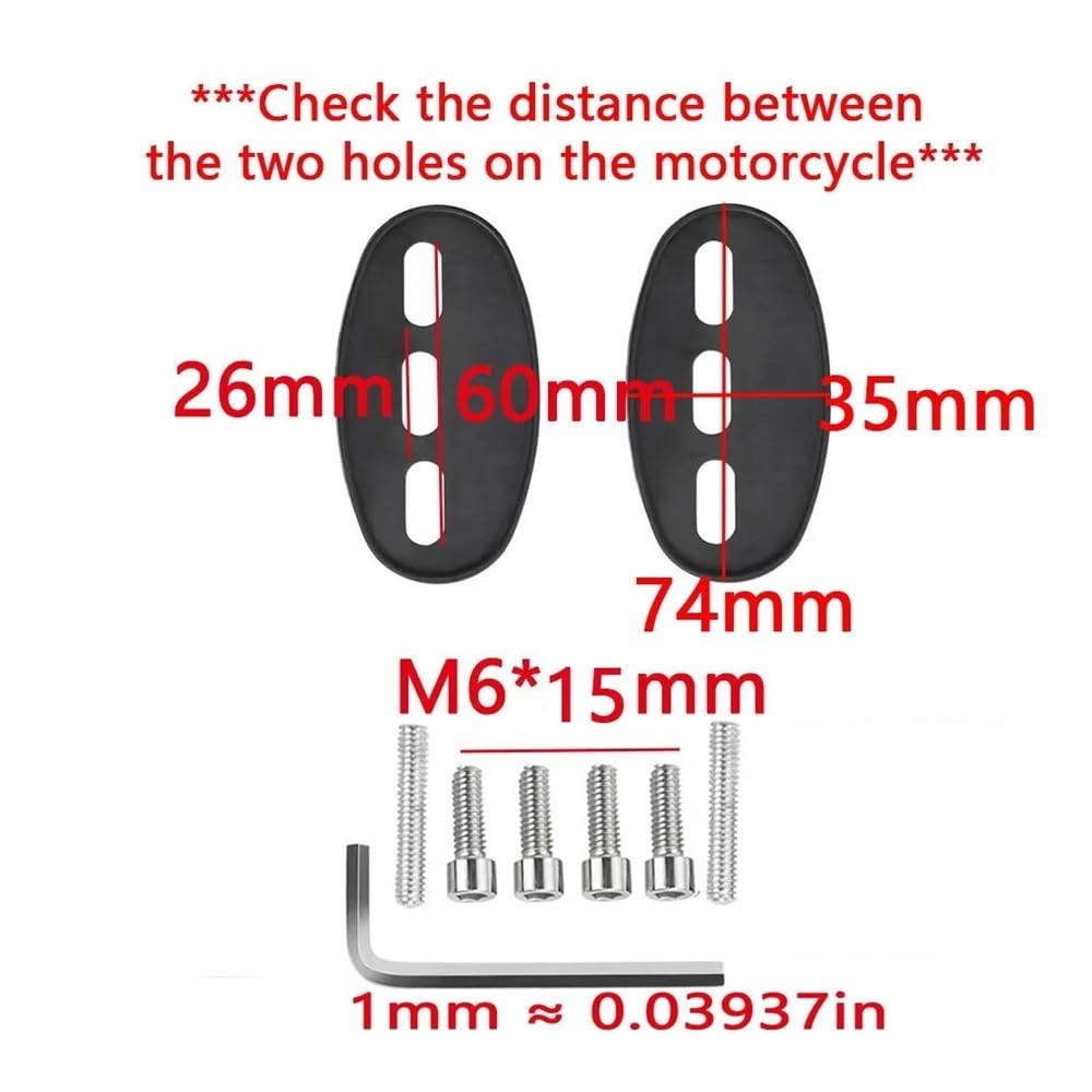 motos Miroir vélo Rétroviseur Moto Modifié Et Rotatif Pour CBR650 (2014), CBR1000RR, CBR600RR, CBR 250R, 300R, 400RR, 500R(Large Sight Glass)