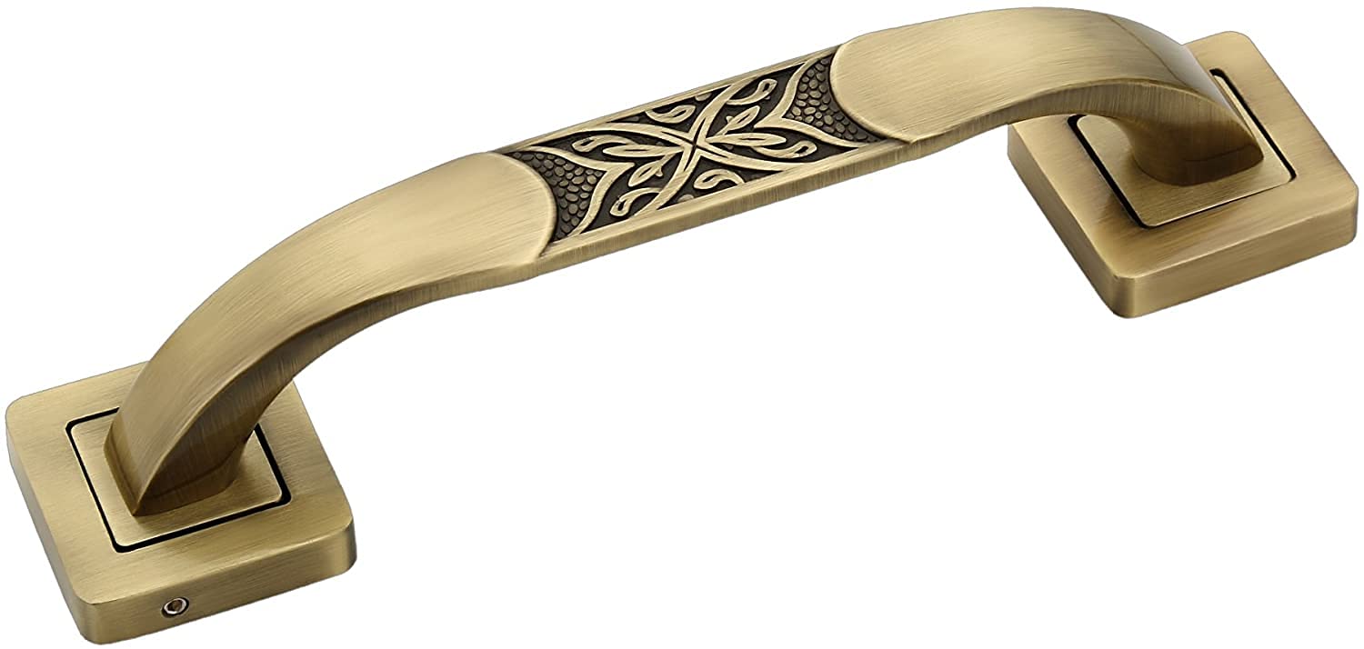 HOMEPRODUCTS4U Door Handle, Antic Finish, Zinc Alloy, 160 MM, (8-INCHES) (6, 8-INCHES)