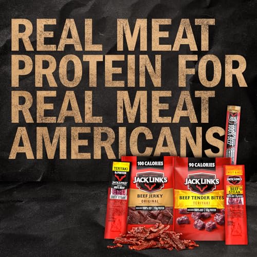 Image of Jack Link's Beef Jerky Variety Pack Gift Basket - 15 Pack - Assorted Jerky, Steaks, and Meat Sticks - Ready to Eat Protein Snacks - Made with 100% Real Beef