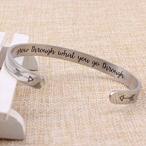 Btysun Bracelets for Women Mothers Day Bracelet Gifts from Daughter Inspirational Gifts for Women Graduation Gifts for Her Motivational Birthday Cuff Bangle Friendship Personalized Mantra Jewelry…