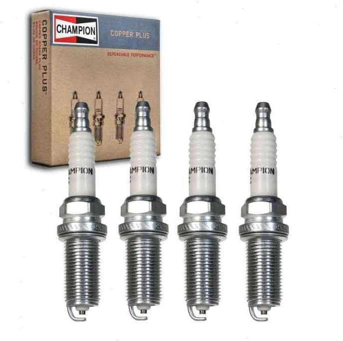 Sixity Auto 4 pc Champion Copper Plus Spark Plugs compatible with Nissan Altima 2.5L L4 2002-2006