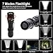 NLWELOA 4 Pieces 11-inch Traffic Wand Safety Signal LED Flashlight,Traffic Control Wands Lights with 7 Red Flash Modes,for Parking Attendant, Traffic Directing,Using 3 AAA Batteries(Not Included)
