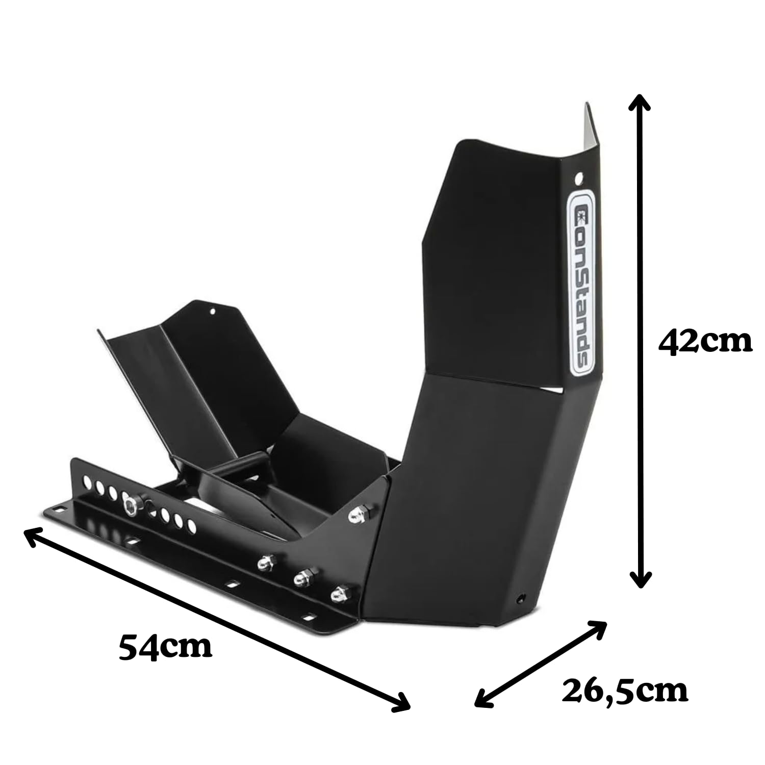 ConStands Easy Transport Fix - Motorrad Wippe Schwarz für Anhänger Vorderrad Transportständer Motocross Roller