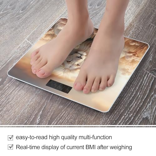 Báscula digital de baño para peso corporal con pantalla LCD grande miniatura 5
