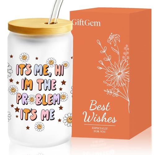 GiftGem Music Lovers Gifts - Music Lovers Gifts for Women Creative Travel Mug Coke Cup Glass Mug Singer Tumbler Album Inspired Gift Singer Merchandise Christmas Birthday Gift for Women Friends