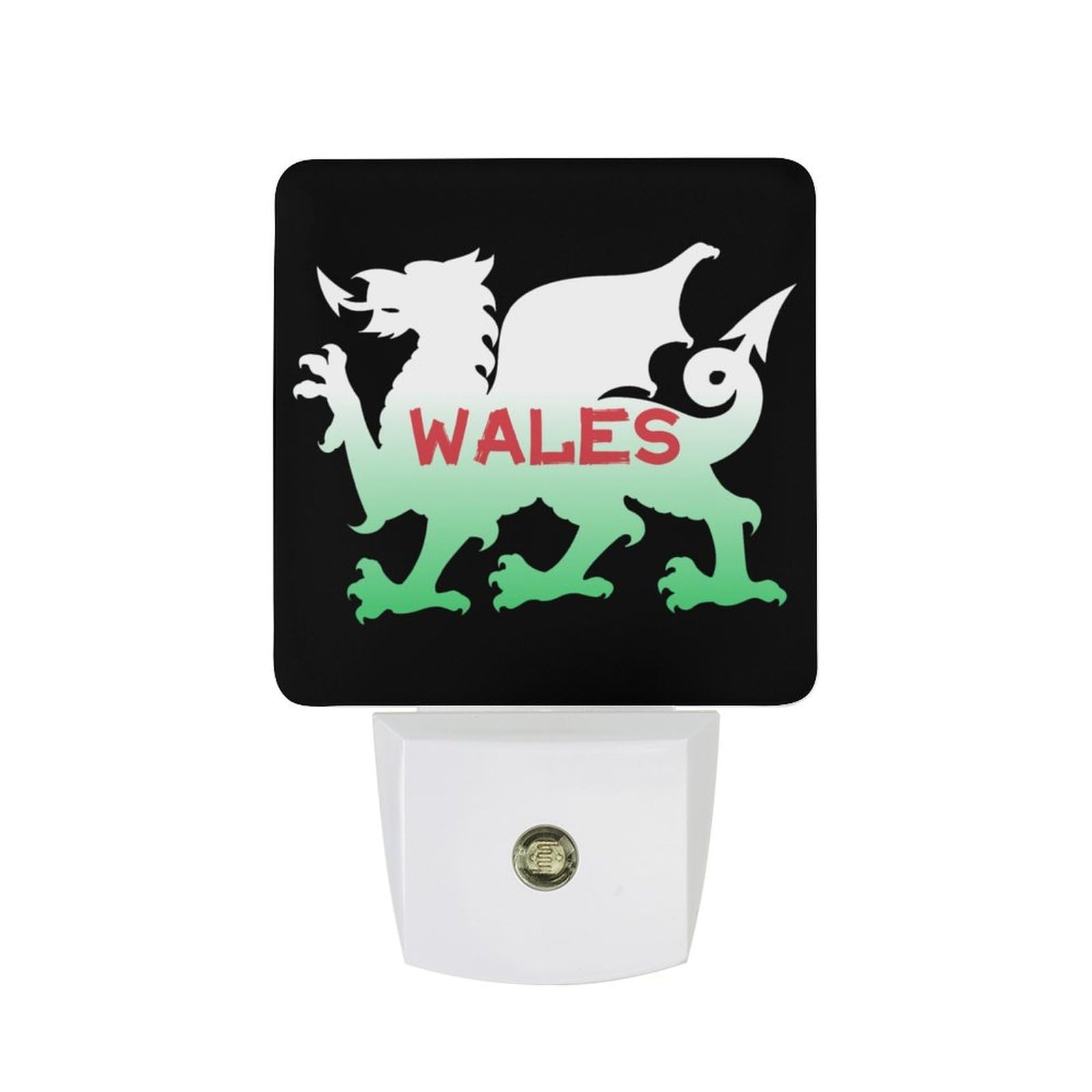 Nqrxadcrt Style Welsh Dragon Flag Of Wales Night Light Plug In Wall Lights Bedside Lamp Bedrooms Home Hallways Decoration
