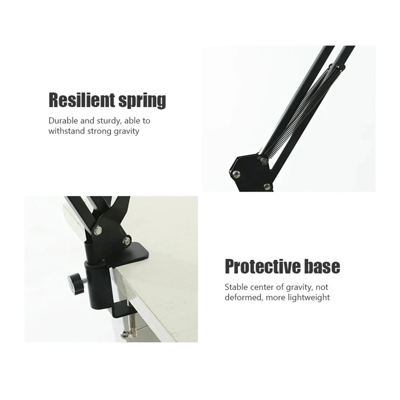 Supporto for tablet in metallo con braccio lungo a 360° da 4-11 pollici | Scrivania, letto, cucina, auto, 4-11 pollici, rotazione a 360°, braccio lungo