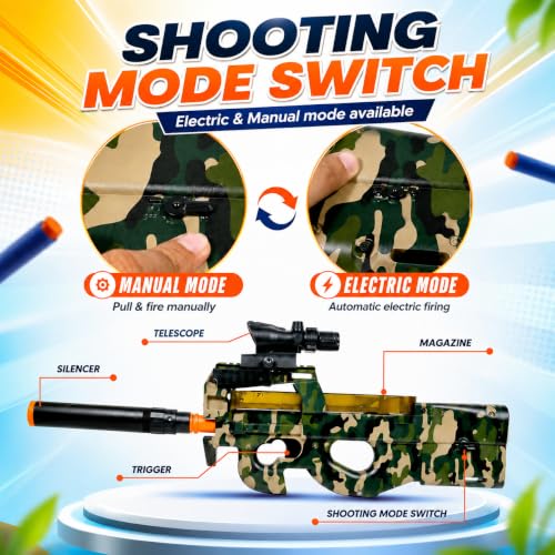 Image of Automatic Gel Blaster Toy Gun for Kids with Gel Blaster Balls Rechargeable Battery Operated Outdoor Electric Target Game Toys for Best Birthday Gift