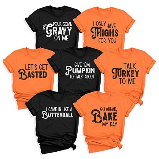 Thanksgiving T Shirts for Family, Funny Group Saying Printed Shirts, Thanksgiving Puns Shirt, Friendsgiving Group Shirts, Matching Best Friends Shirts (Unisex Adult)
