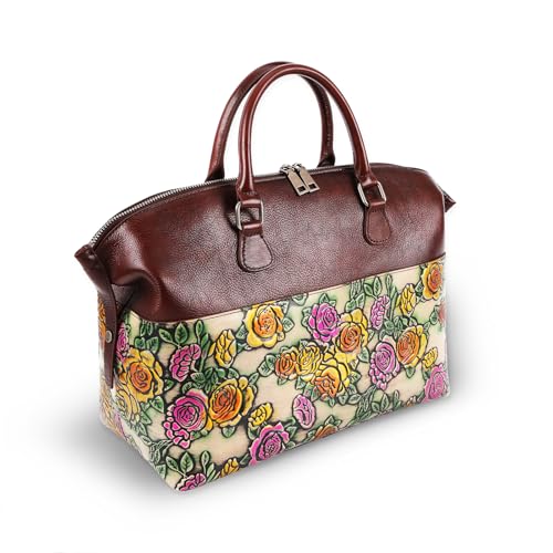 Image of Genuine Leather Handbags for Women Satchel Tote Bags Top Handle Bags