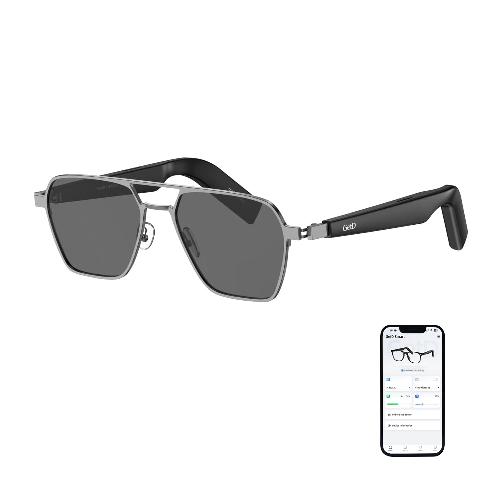 AI Glasses, AI Real-time Translation with 147 Languages, Smart Nylon Polarized Sunglasses, Bluetooth Glasses for Men/Women with Speaker, Audio Glass for Traveling, Music