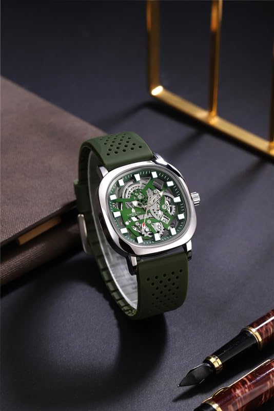 London Fog Strand Automatic Watch for Men, Silver - Image 3