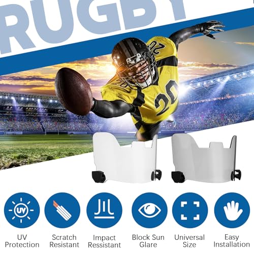 Image of Xuhal 2 Pcs Football Visor for Youth Adult Football Helmet Visor Lacrosse Helmet Eye Shield Eye Protection for Sport