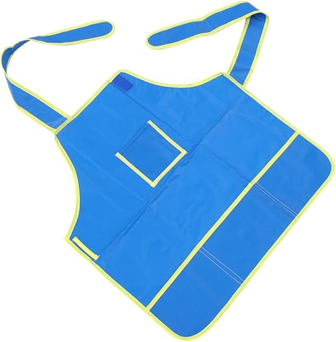 Delantal de arte para pintar y dibujar DIY Características de Blue Ages para suministros de arte