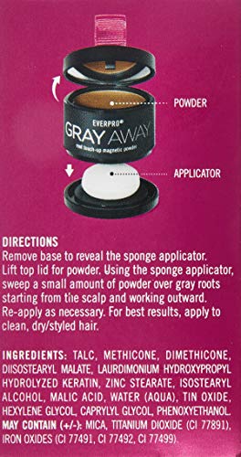 Everpro Gray Away Root Touchup Powder 4Ml, Light Brown, 0.13 Ounce #TOP5
