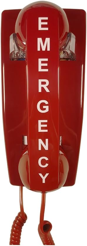 Emergency Phone/Emergency Wall Phone/Hotline Dialer Telephone, Auto Dial 911 and Programmable, No Dial keypad, TEP301