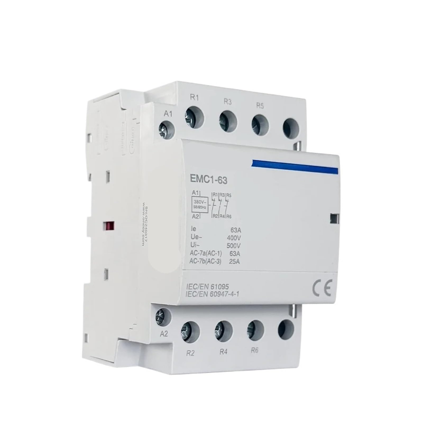 PVTLCYBI 3P Household Contactor AC 24V 110V 230V 380V 25A Modular Contactor Automatic Type 3NO 3NC 63A Din Rail(3NC,110v)