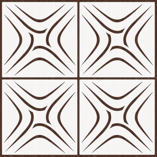 Plantillas grandes para piso 4 piezas 12"x12" para pintar pisos, azulejos grandes para piso, plantillas para concreto, patio y paredes (F12) miniatura 2