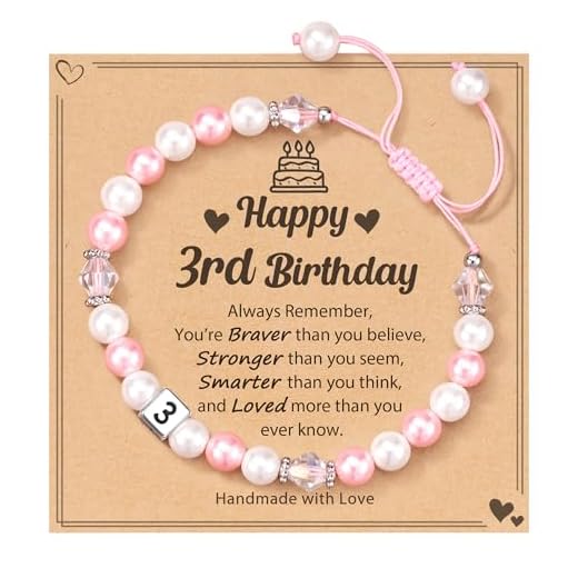 HGDEER 3 Year Old Girl Birthday Gift, Birthday Gifts for 3 Three Year Yr Old Little Girls Jewelry Bracelets Gift