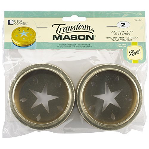 Loew-Cornell TransformMason Lids and Bands (2 Pack), Gold Star by Loew-Cornell
