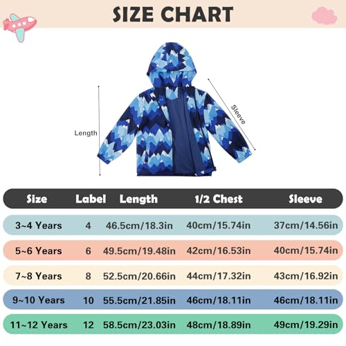 Image of ESTAMICO Boys' Fashion Fleece Jackets Kids Winter Hooded Coat Windproof Rain Resistant Windbreaker