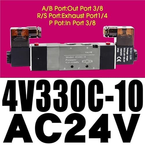 Électrovanne pneumatique robuste 4V330C-10 AC24V à commutation rapide - 3