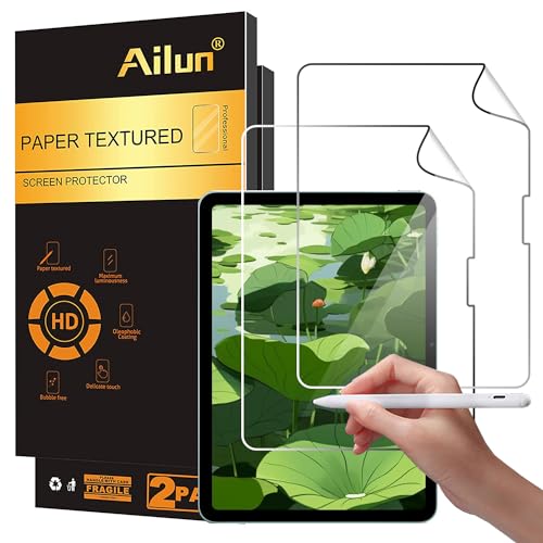 Ailun Paper Textured Screen Protector for iPad Air 11 Inch 2026/2025/2024 [8th/7th/6th Generation M4/M3/M2] 2 Pack Draw and Sketch Like on Papertouch Anti Glare