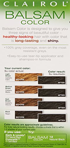 Clairol Balsam tinte para cabello permanente 12 Negro natural pack 2 miniatura 3