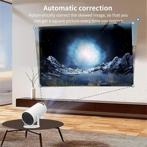 Image of Smart Projector with Android 11 HD Projector 1080P 4K WiFi6 BT Home Theater Video Projector 180 Rotatable Stand Car Keystone Correction for Mobile Phone TV Stick for Kids and Adults.PI5