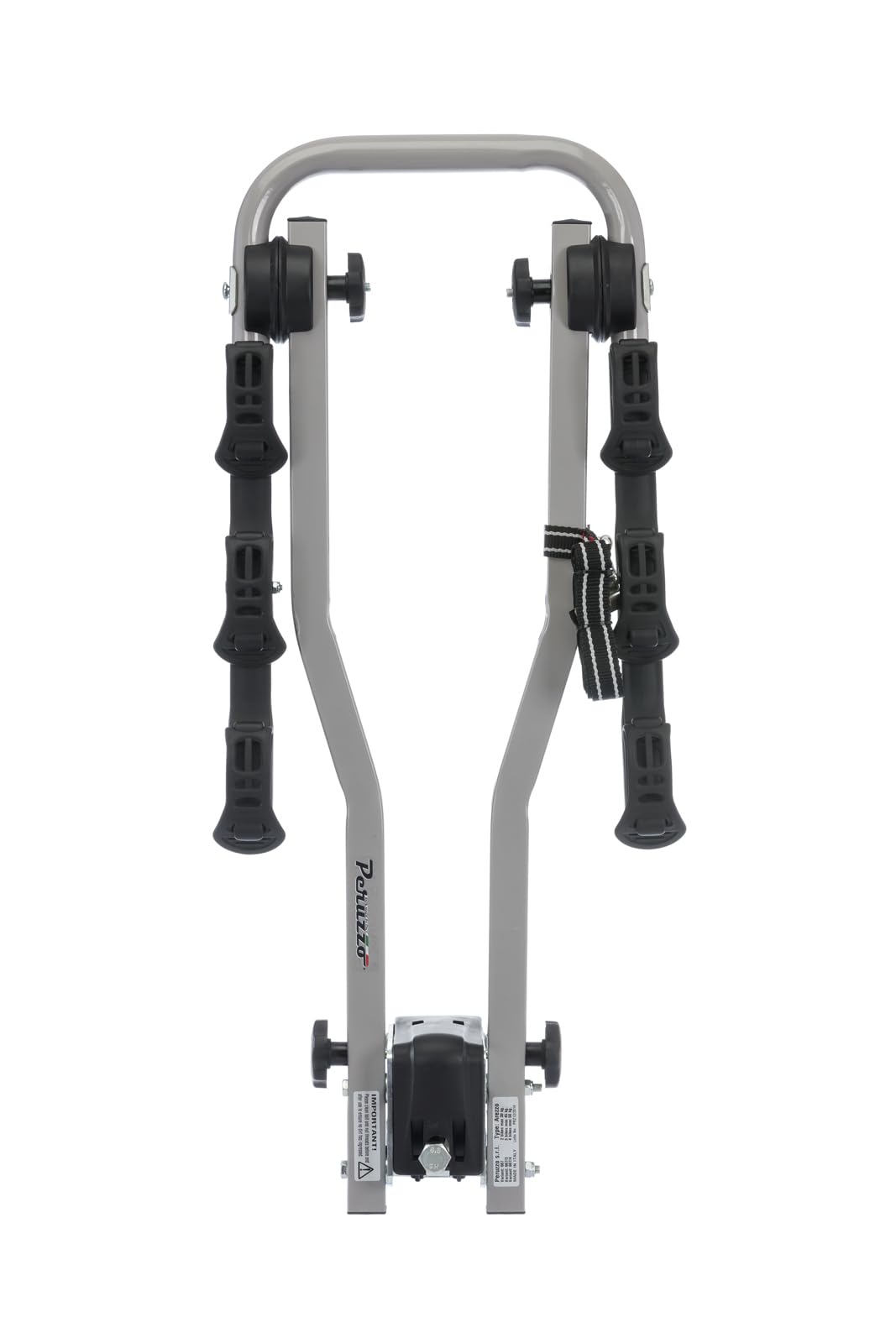 Peruzzo Arezzo - Transportín trasero para 3 bicicletas, color plata y negro