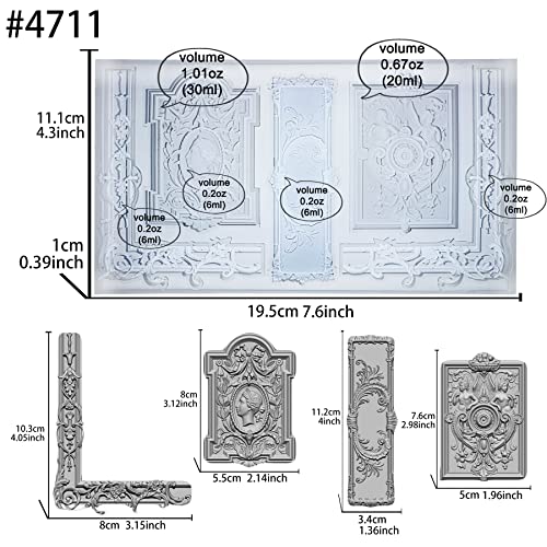 Art Mould for Polyclay Air Dry Clay Plaster Frame and Plaque - Image 2