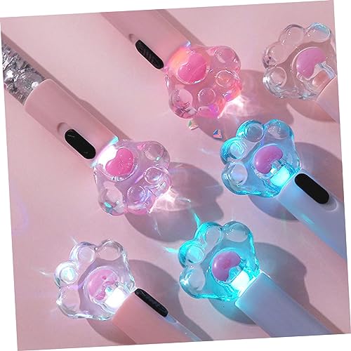 SHOWERORO 5pcs Bolígrafos Gel Luminiscentes con Garra de Gato miniatura 6