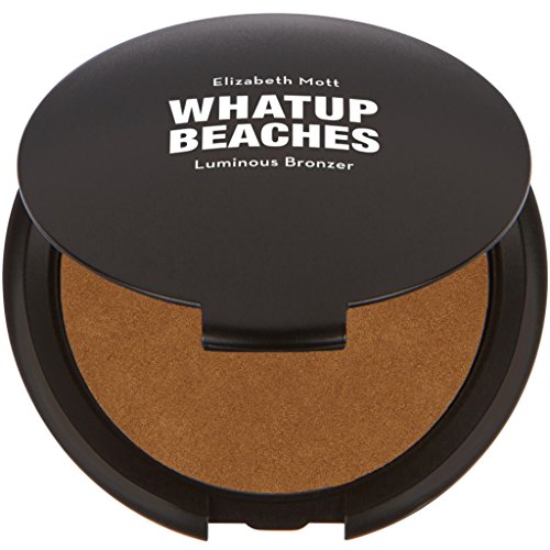 Vegan & Cruelty-Free - Fine, Lightweight Bronzer Powder for Face: Elizabeth Mott Whatup Beaches Facial Bronzing Powder for Contouring and Sun Kissed Coverage - Luminous (10g)