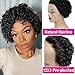 Ali Bling Pixie Cut Lace Front Wigs - Short Curly Human Hair Wigs for Black Women - Brazilian Virgin Curly Lace Front Wigs - Pre Plucked Short Wigs