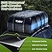 APTY Car Rooftop Cargo Bag Carrier 21 Cubic Feet, Soft Roof Top Luggage Bag for All Vechicles with/Without Racks - with Waterproof Zip, Luggage Lock, Anti-Slip Mat, Door Hooks, Blue