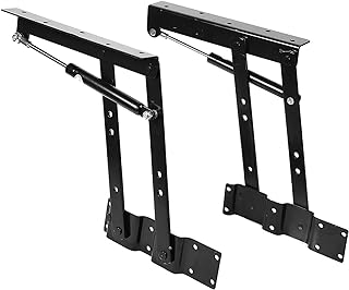Cabinet Furniture Lift and Up Hinges, 2X Coffee Table Folding Lift Top Hardware, Practical Lift Up Mechanism Hardware, Top Lifting Frame Furniture, Hydraulic Hinges