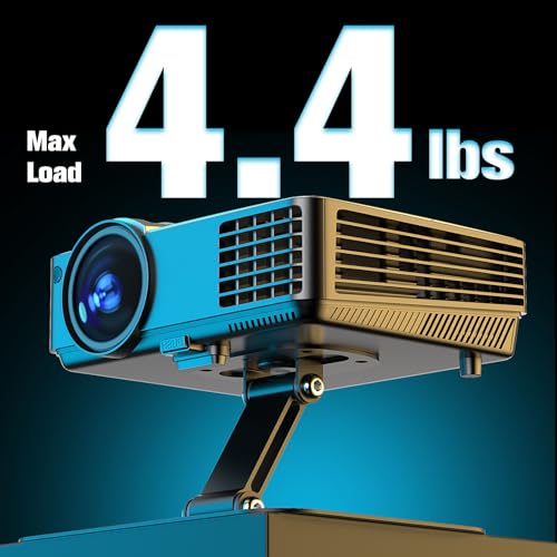 DAWASAPAT Projector Foldable Stand, Mini Projector Stand, Desktop Projector Mount, Table Top Projector Stand with Tilt Angle Adjustable Small Bracket for Mini Projector with Cable Ties