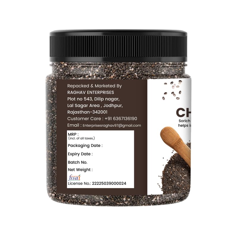 Image of NUTRIZAIKA Raw Chia Seeds | Superfood for Weight Management & Energy 500g