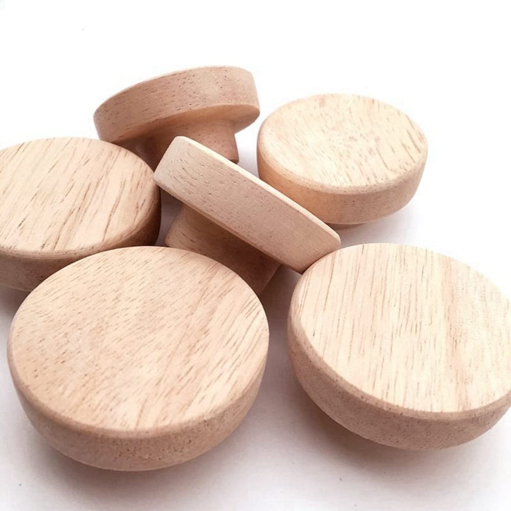 4/8/12pcs Holz Runde Pull Knöpfe Natürliche Holz Schrank Schubladen Kleiderschrank Knöpfe Für Schrank Schubladengriff Möbelbeschläge,8pcs,M