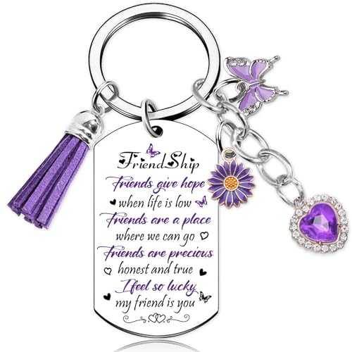 Best Friend Birthday Gifts for Women - Funny Friendship Keychain