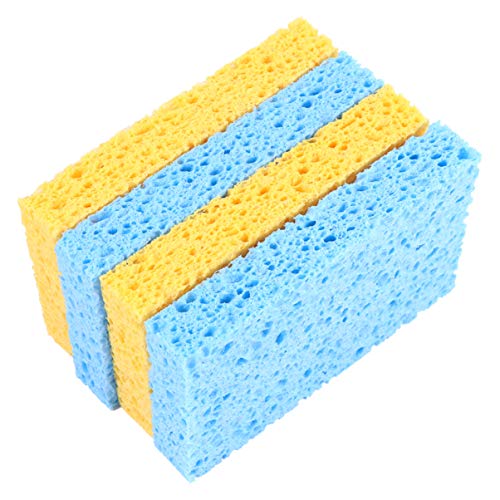 HAPINARY 16piezas Esponjas De Cocina De Limpieza De y Azules Esponjas para Fregadero Limpiadores De y Utensilios Alta Absorción y Secado Rápido