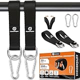 support balancoire interieur Nombreuses applications : La sangle de suspension est compatible avec différents types de balançoires, notamment les balançoires classiques, les balançoires de jardin, les balançoires pour enfants, les balançoires nid, les balançoires à pneu, etc. Il peut également être utilisé avec des hamacs, des chaises suspendues, des anneaux de gymnastique et autres barres de fixation, répondant ainsi à tous vos besoins.