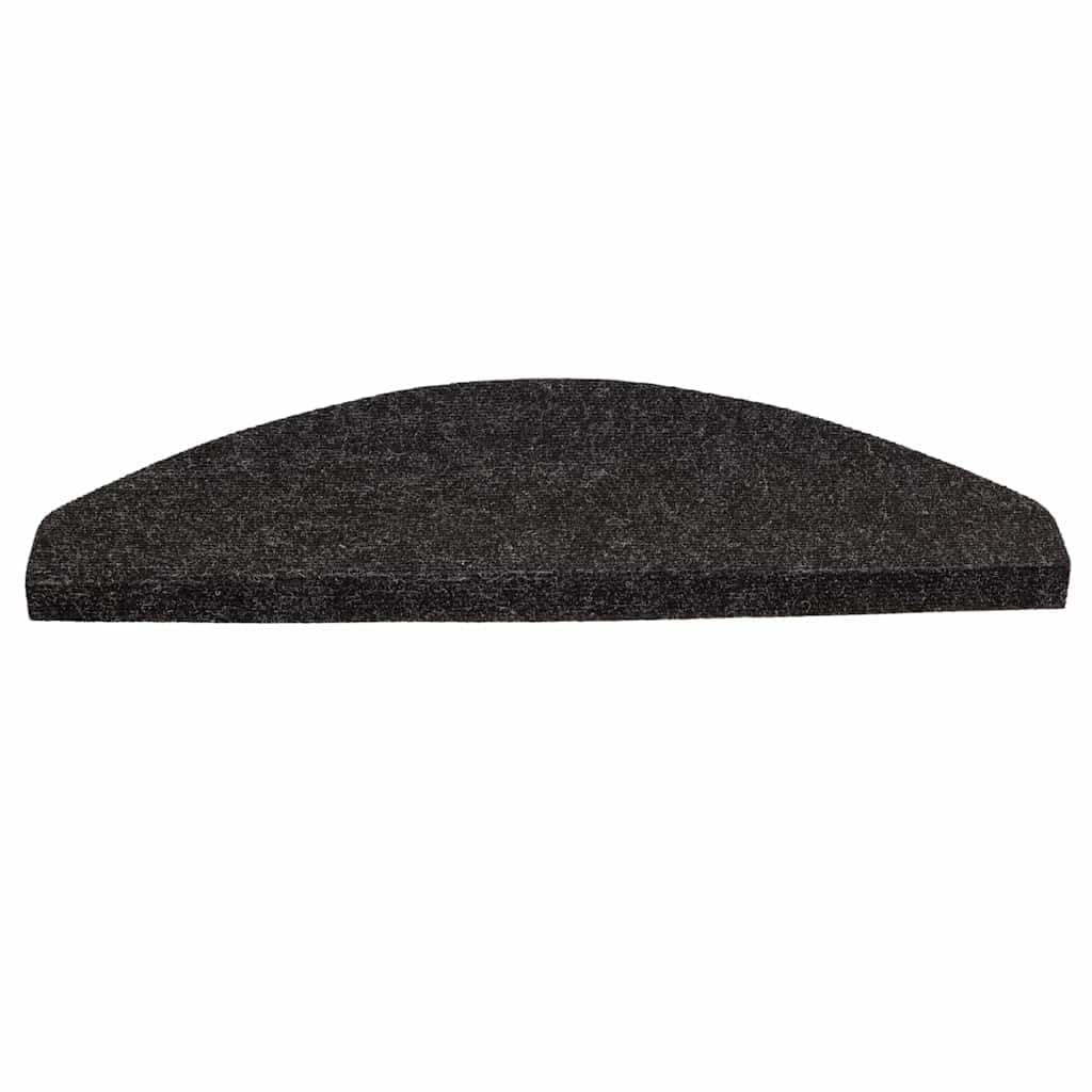 Alfombrillas autoadhesivas de fieltro punzonado, color negro, 56 x 17 x 3 cm, 20 unidades, antideslizantes, para escaleras, pasillos, casas, apartamentos, interiores, agarre seguro y reducción