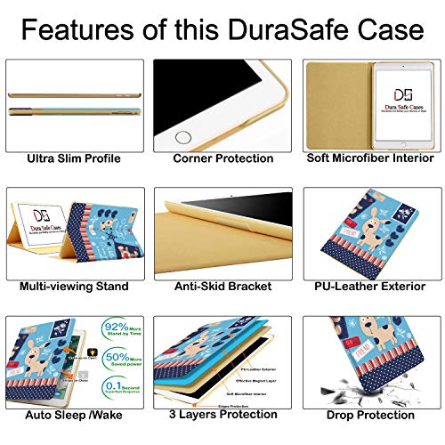 Image of DuraSafe Cases for iPad Air 5th 4th 6th 11th [ Air 11 /6 2024 /5 2022 /4 2020 ] A2588 A2316 MYFQ2HN /A MYFN2HN /A MYFQ2HN /A UltraSlim Printed Smart PU Leather Flip Folio Book Cover - Puppy Friend