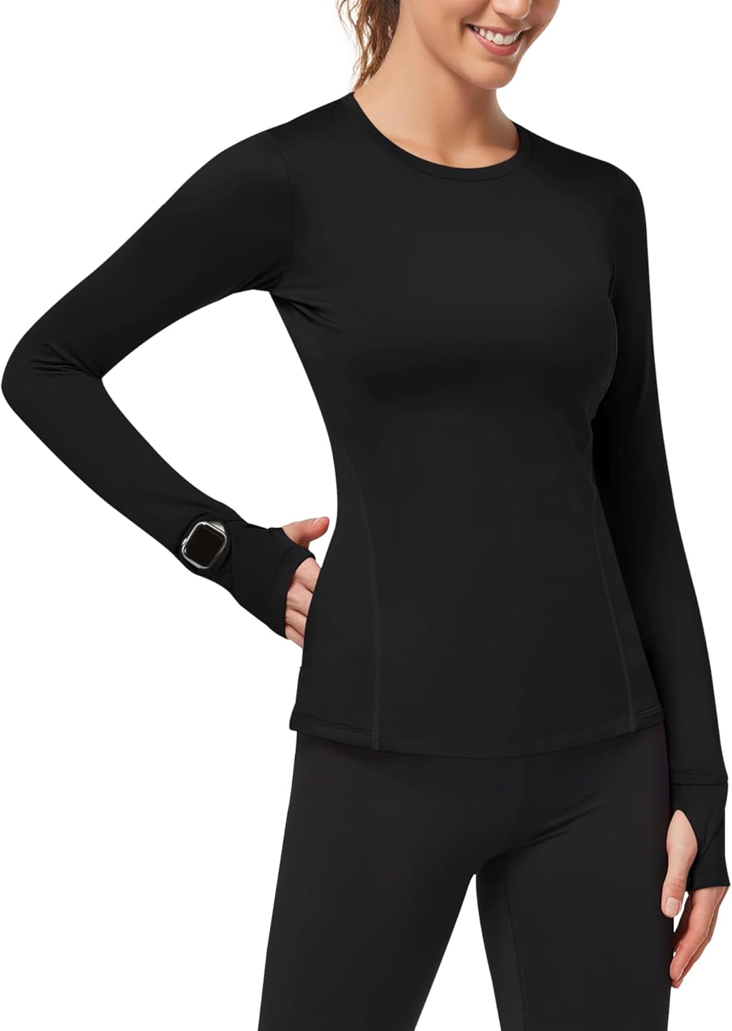 Women’s Long Sleeve Workout Shirts – Thermal Fleece Athletic Tee with Zipper Pocket Women’s Long Sleeve Workout Shirts – Thermal Fleece Athletic Tee with Zipper Pocket