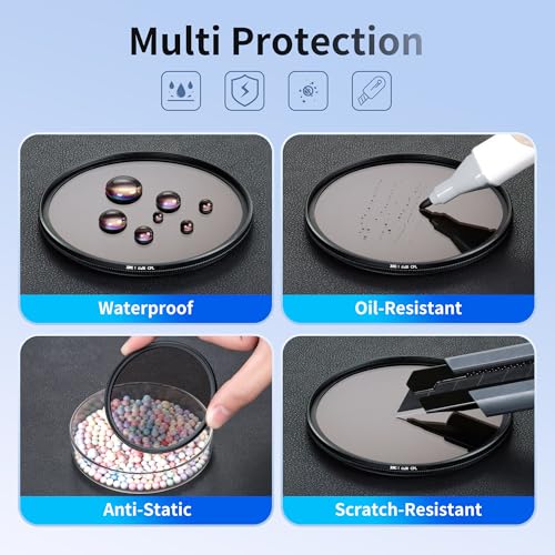 Image of JJC 72mm Ultra-Low Reflectivity Circular Polarizer Polarizing CPL Filter | for Nikon Z6 Z6II Z6III Z7 Z7II with Z 24-70mm f /4 S Kit Lens, for Fuji XF 16-80mm f4 R OIS WR Lens & More 72mm Thread Lenses